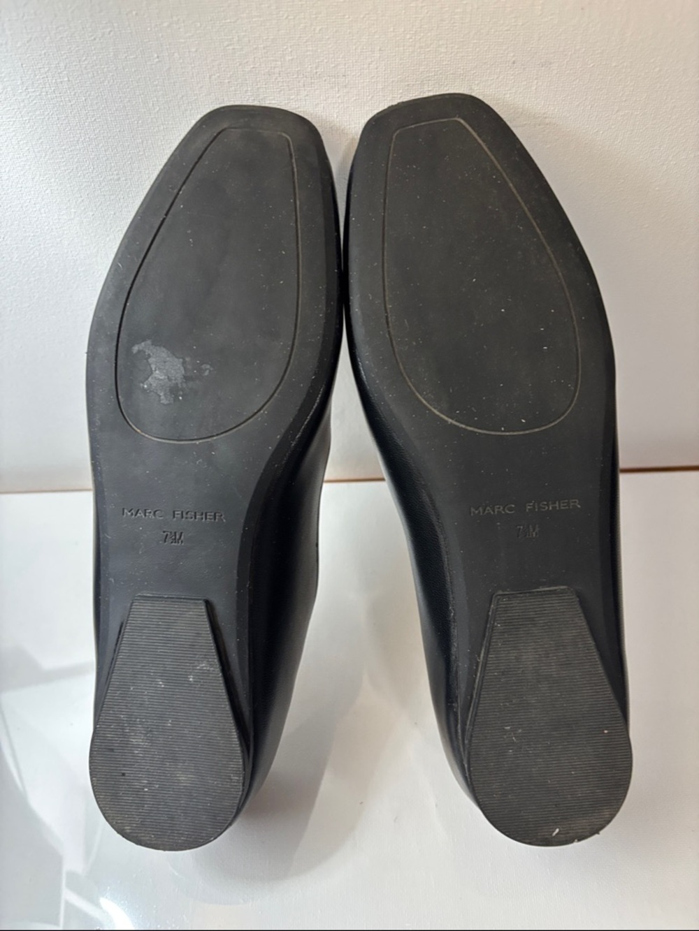 Marc Fisher Black Square-Toe Ballet Flats - Picture 6 of 6